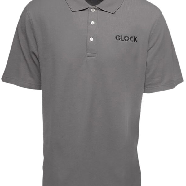 Glock AP95874 Classic Polo Gray Cotton Short Sleeve Small