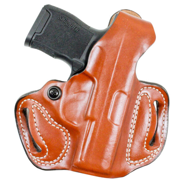 DeSantis Gunhide 085TA9PZ0 Thumb Break Mini Slide OWB Tan Leather Belt Loop Fits Springfield Hellcat 3″ Right Hand