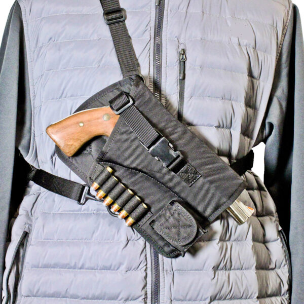 DeSantis Gunhide M72BALRZ0 Yukon Hunting Rig Shoulder Nylon Shoulder Fits Ruger GP100 4″ Right Hand