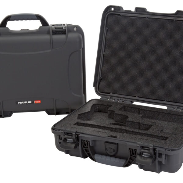 Nanuk 910CLASG7 910 Classic 2 Up Pistol Case Graphite Polymer w/ Latches & Closed-Cell Foam Padding 13.20″ L x 9.20″ W x 4.10″ H Interior Dimensions