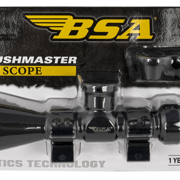 BSA 45039X40AOWRTB Sweet 450 Bushmaster Matte Black 3-9x40mm AO 1″ Tube 30/30 Reticle Features Weaver Rings