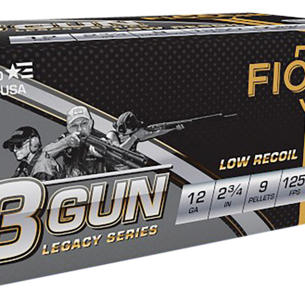 Fiocchi 12BK3G00 3-Gun Match Legacy Series 12Gauge 2.75″ 9Pellets 00Buck Shot 10 Per Box/25 Case