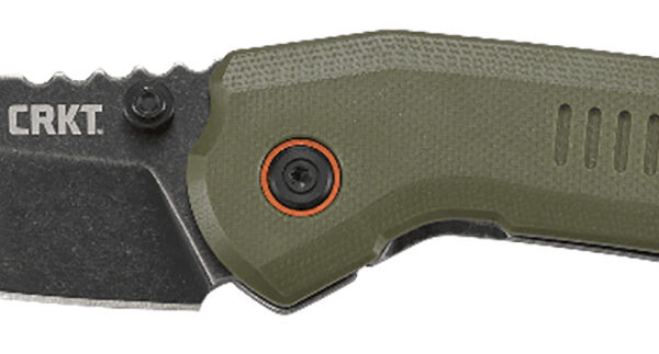 CRKT 6280 Overland  3″ Folding Sheepsfoot Plain Stonewashed 8Cr13MoV SS Blade/ Green G10/SS Handle Includes Pocket Clip