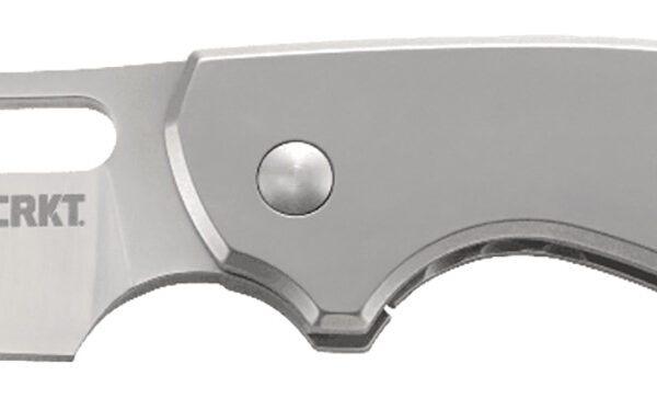 CRKT 5311 Pilar  2.40″ Folding Plain Satin 8Cr13MoV SS Blade/Bead Blasted Stainless Steel Handle Includes Pocket Clip