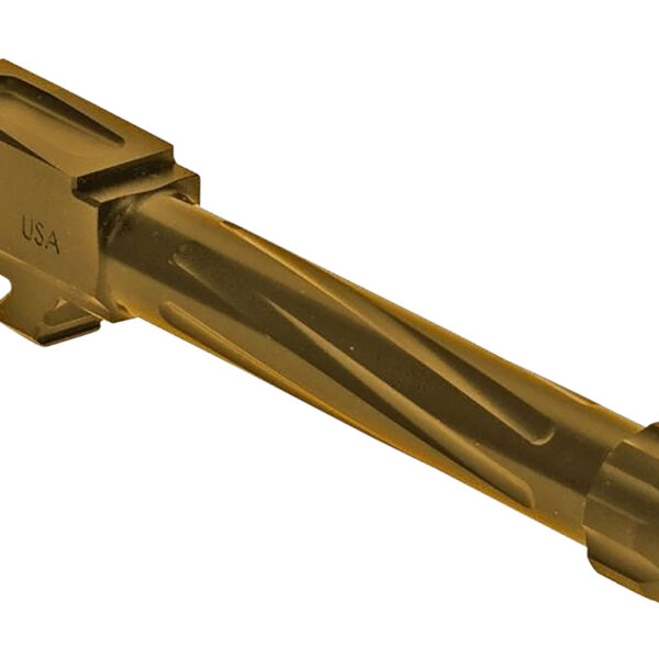 Rival Arms RA20G802E Precision V1 Match Grade 9mm Luger Compatible w/Glock 48, 4.17″ Fluted Threaded Gold PVD Stainless Steel