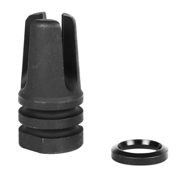 LBE Unlimited ARFH3PNG Three Prong Flash Hider Black 1215 Steel with 1/2″-28 tpi Threads for 5.56x45mm NATO AR-15