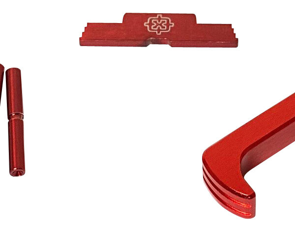 Cross Armory CRG5OKRD 3 Piece Kit Extended Compatible w/ Glock 26 Gen5 Compatible w/Glock 17/19/26/34 Gen5 Red Anodized Steel/Aluminum