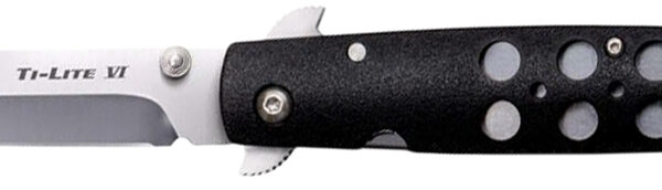 Cold Steel CS26SXP Ti-Lite  6″ Folding Spear Point Plain AUS-8A SS Blade/Black Zy-Ex Handle Includes Pocket Clip
