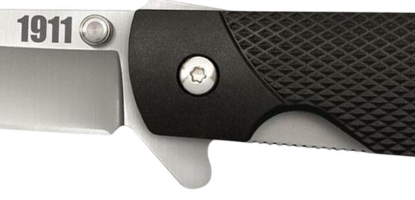 Cold Steel CS20NPJAA 1911  3″ Folding Clip Point Plain 4034 SS Blade/Black Checkered Griv-Ex Handle Includes Pocket Clip