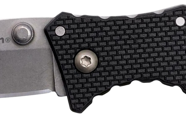 Cold Steel CS7DS Recon 1 Micro 2″ Folding Spear Point Plain Stonewashed 4034 SS Blade/ Black Griv-Ex Handle Includes Pocket Clip