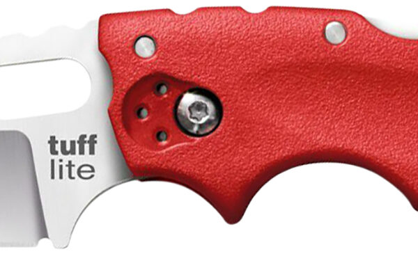 Cold Steel CS20LTR Tuff Lite  2.50″ Folding Clip Point Plain AUS-8A SS Blade/Red Griv-Ex Handle Includes Pocket Clip
