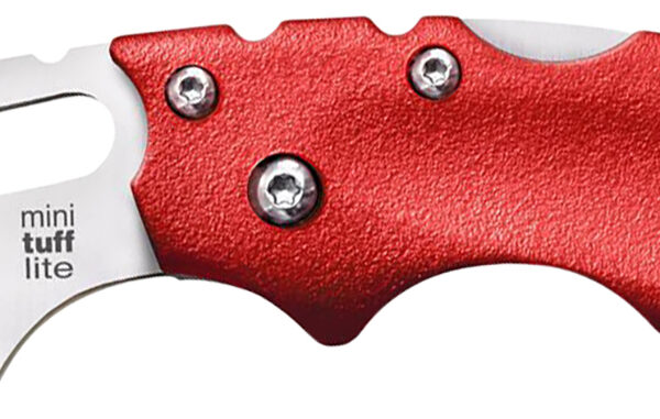 Cold Steel CS20MTR Tuff Lite Mini 2″ Folding Sheepsfoot Plain 4034 Stainless Steel Blade/ Red Griv-Ex Handle Includes Pocket Clip