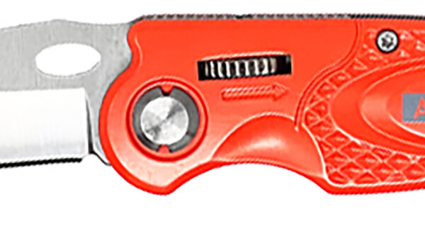 AccuSharp 709C Sport  3″ Folding Plain Stainless Steel Blade/Blaze Orange Anodized Aluminum Handle Includes Belt Clip