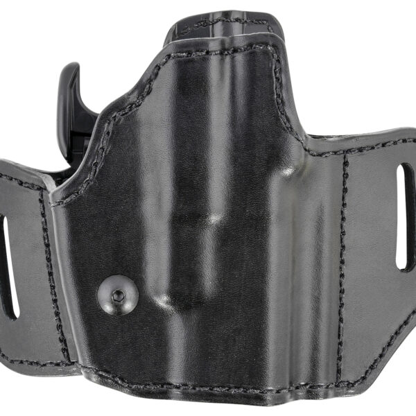 Bianchi 51831 Allusion Assent Pro-Fit OWB Size 11 Black Leather Belt Slide Compatible w/Glock 26/S&W M&P Shield/S&W M&P Compact/FN FNS Compact Belt Up to 1.50″ Wide Right Hand