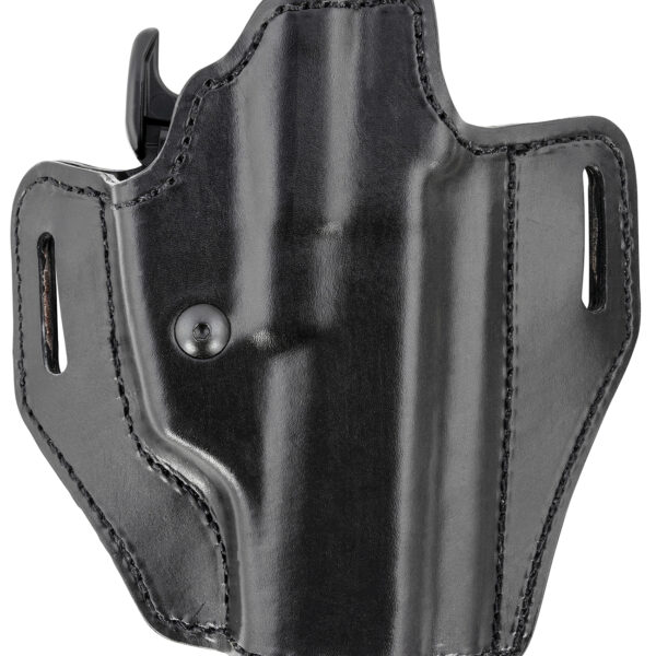 Bianchi 56831 Allusion Assent Pro-Fit OWB Size 18 Black Leather Belt Slide Fits S&W M&P Fits CZ 75 Fits FN FNS Right Hand