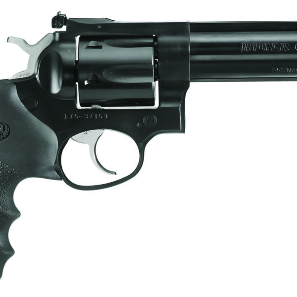 Ruger 1756 GP100  Sports South Exclusive 357 Mag 6 Shot 5″ Blued Full Lug Steel Barrel, Blued Cylinder Blued Steel Frame, Black Finger Grooved Rubber Grip, Transfer Bar Safety, Exposed Hammer