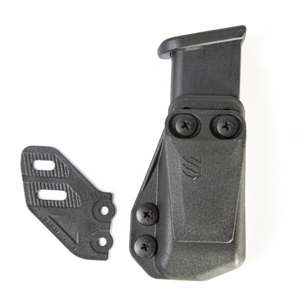 Blackhawk 416A03BK Stache Mag Carrier IWB Single Stack Belt Clip Mount Fits Belts 1.50″ Wide Black Polymer Ambidextrous