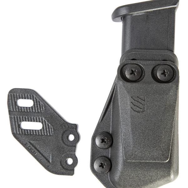 Blackhawk 416A02BK Stache Mag Carrier IWB Double Stack Belt Clip Mount Fits Belts 1.50″ Wide Black Polymer Ambidextrous