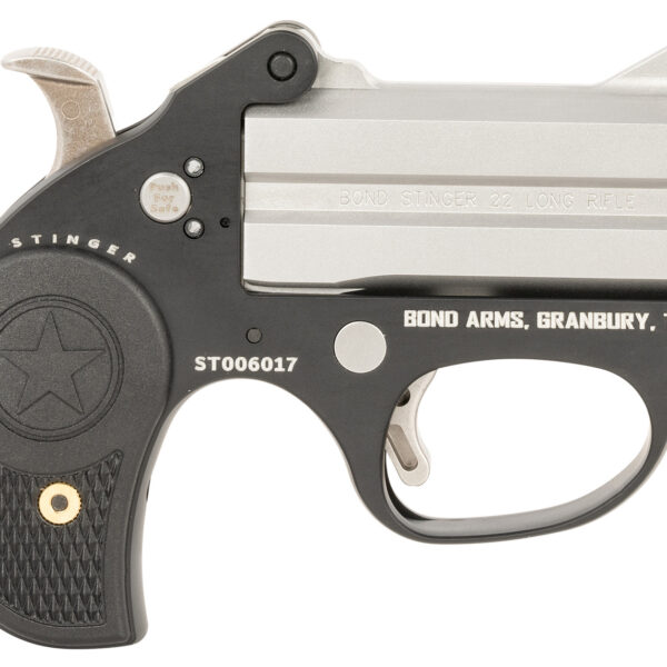 Bond Arms BAST Stinger  22 LR 2rd, 3″ Double Matte Stainless Steel Barrel, Anodized Aluminum Frame, Black Nylon Grip, Rebounding Hammer, Crossbolt Safety