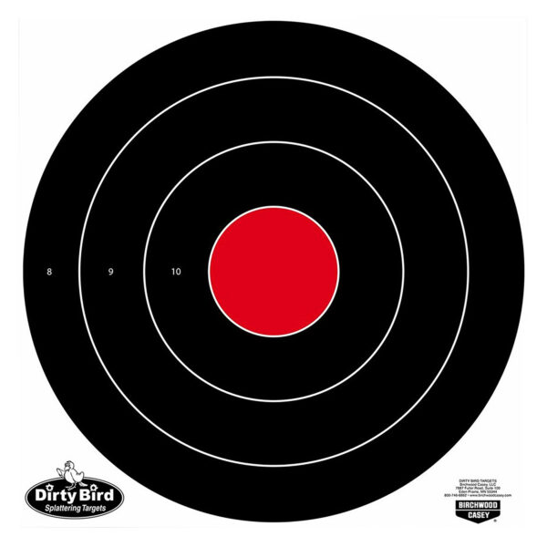 Birchwood Casey 35181 Dirty Bird  Bullseye Tagboard Target 17.25″ 100 Per Pkg