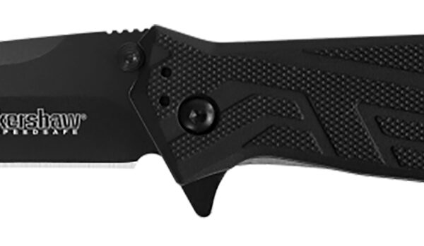 Kershaw 1990 Brawler  3″ Folding Tanto Plain Black Oxide 8Cr13MoV SS Blade Black Glass-Filled Nylon Handle Includes Pocket Clip