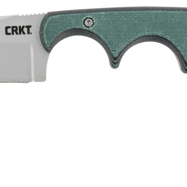 CRKT 2383 Minimalist  2.13″ Fixed Cleaver Plain Bead Blasted 5Cr15MoV SS Blade/ Green Contoured Resin Infused Fiber Handle Includes Lanyard/Sheath