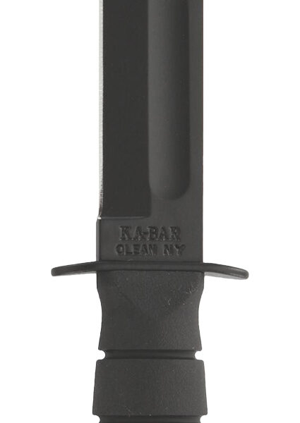 Ka-Bar 1256 Fighting/Utility  5.25″ Fixed Clip Point Plain Black 1095 Cro-Van Blade, Black Kraton G Handle, Includes Sheath