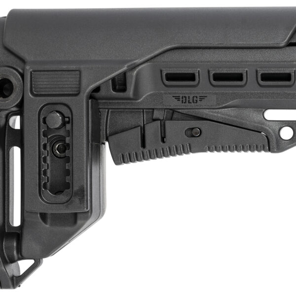 NcStar DLG-130-052 Compact PCP52 Mil-Spec Stock Black Synthetic Collapsible with Adjustable Cheekpiece