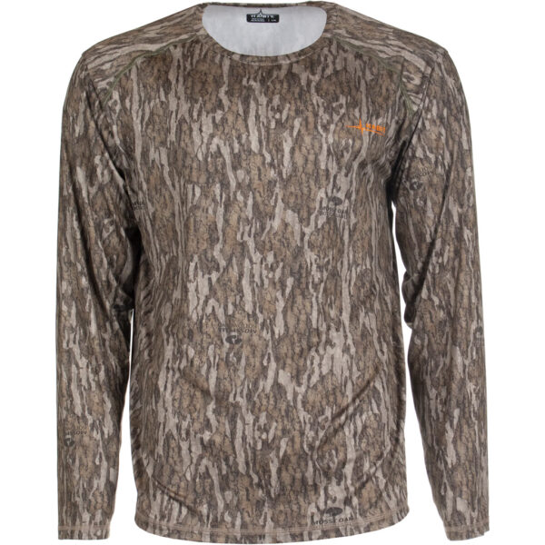 Habit Men’s Siesta Cape Long Sleeve Perf Tee XL-Mossy Oak New Bottomland