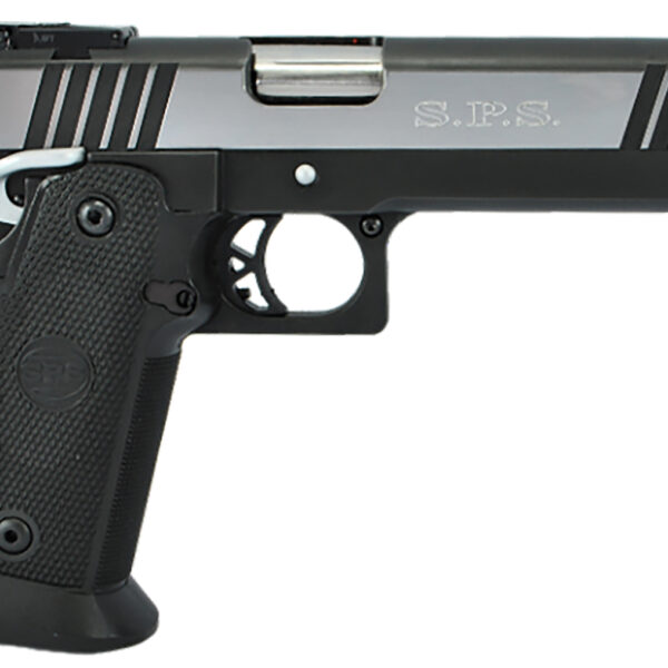 TriStar 85674 SPS Pantera 1911 9mm Luger 18+1 5″ Stainless Steel Barrel, Black Chrome Serrated Steel Slide, Black Steel Frame w/Beavertail, Black Polymer Grip, Right Hand