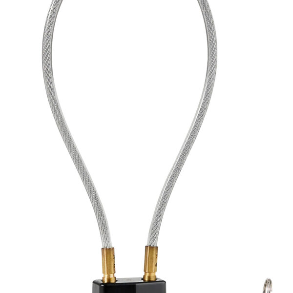 Master Lock 99DSPT Cable Lock  Open With Key Black & Gold Steel 14″