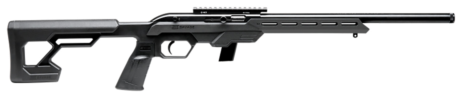 Savage Arms 45120 64 Precision Full Size 22 LR 20+1 16.50" Matte Black Heavy Threaded Barrel, Matte Black Picatinny Rail Carbon Steel Receiver, M-LOK Handguard, Black Chassis Synthetic Stock, Right Ha