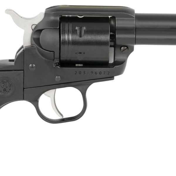 Ruger 2015 Wrangler  22 LR 6 Shot 3.75″ Black Cerakote Steel Barrel, Black Cerakote Aluminum Frame, Black Cerakote Cylinder, Black Birdshead Grip, Exposed Hammer