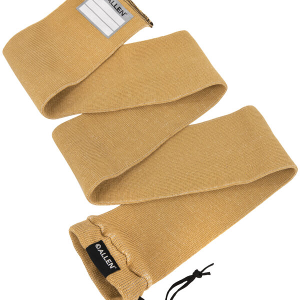 Allen 13172 Stretch Knit Gun Sock Coyote Silicone-Treated Knit w/Custom ID Labeling Holds Rifles with Scope or Shotguns 52″ L x 3.75″ W Interior Dimensions