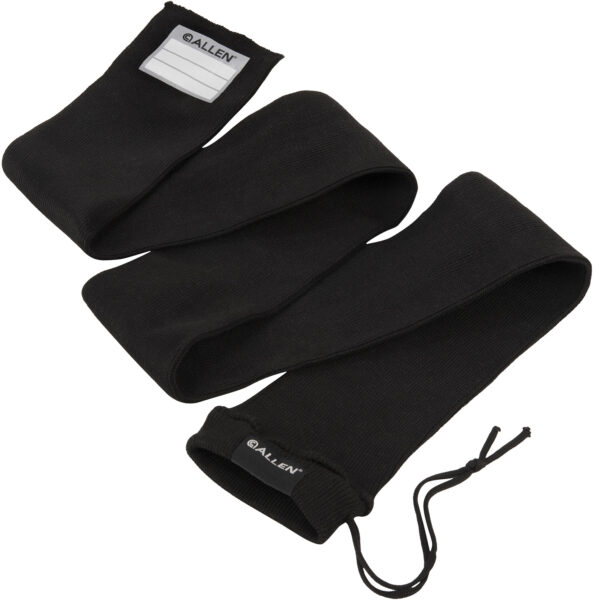 Allen 13173 Stretch Knit Gun Sock Black Silicone-Treated Knit w/Custom ID Labeling Holds Rifles with Scope or Shotguns 52″ L x 3.75″ W Interior Dimensions