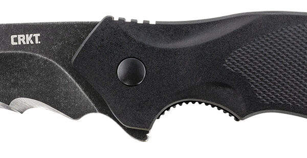CRKT K800KKP Shenanigan 3.35″ Folding Drop Point Veff Serrated Black Stonewashed 4116 Stainless Steel Blade/ Black GRN Handle Includes Pocket Clip