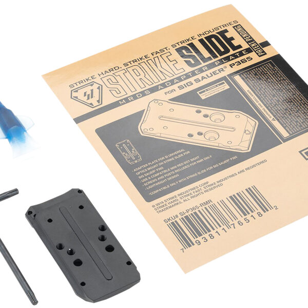 Strike Industries P365RMR Strike Slide Adapter Plate Black 5.80″ Long Compatible w/ SI Strike P365 Slide