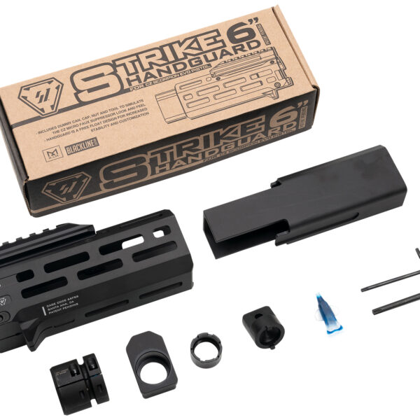 Strike Industries CEVO-HG-6-BK Strike 6″ M-Lok Black Aluminum with Faux Suppressor for CZ Scorpion EVO (7.72″ Barrel Length)