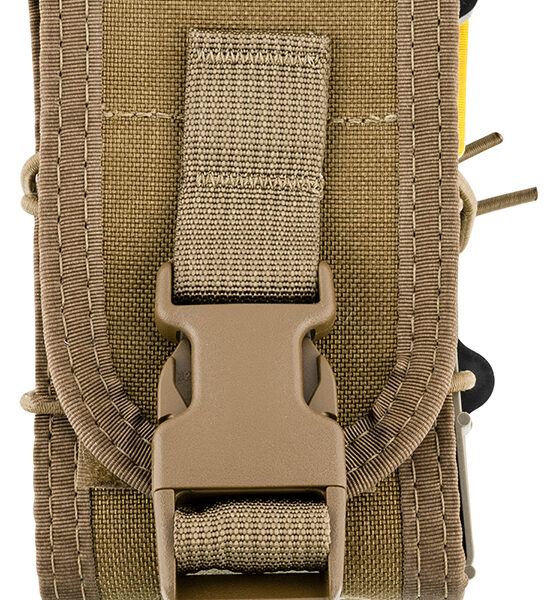 High Speed Gear 182RC0CB TACO X2R Mag Pouch Double Covered Coyote Brown Nylon MOLLE Compatible w/ Rifle