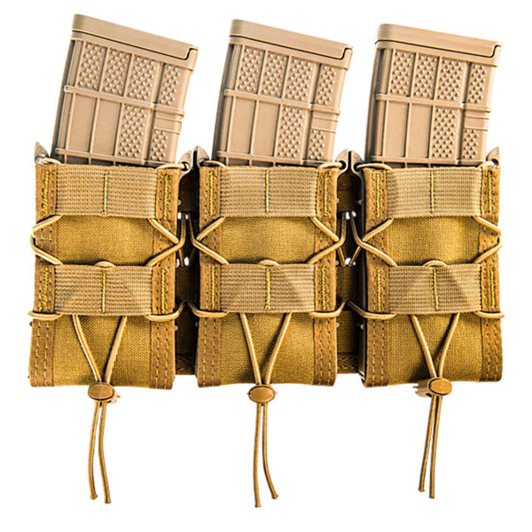 High Speed Gear 45TA00CB TACO Shingle Mag Pouch Triple Coyote Brown Nylon MOLLE Compatible w/ Rifle