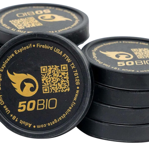 Firebird USA 50BIO 50BIO  Moving Trajectory/Static White Smoke Universal Firearm 50mm 10 Pk.