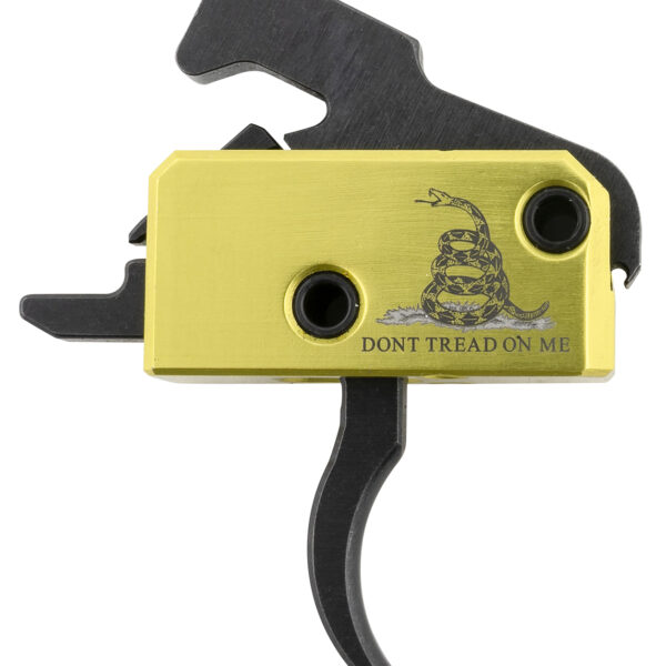 Rise Armament RA140DTOM Don’t Tread on Me Trigger Assembly Single-Stage Curved Trigger with 3.50 lbs Draw Weight, Don’t Tread on Me Flag Finish for AR-Platform