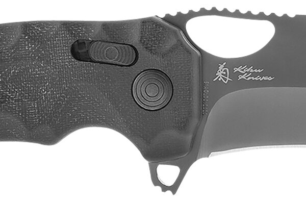 S.O.G SOG12270457 Kiku XR LTE 3.02″ Folding Tanto Plain Cryo CTS XHP Blade Deep Textured Black Linen Micarta Handle Includes Belt Clip