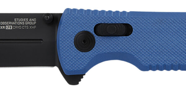 S.O.G SOG12610657 Pentagon XR LTE 3.60″ Folding Spear Point TiNi Cryo CTS XHP Blade/Blue G10 Handle Includes Belt Clip