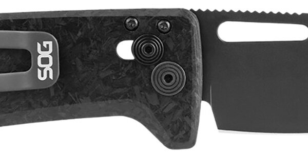 S.O.G SOG12630557 Ultra XR XHP 2.80″ Folding Plain Black Satin TiCN Cryo CTS XHP Blade/ Black Carbon Fiber Handle Includes Pocket Clip