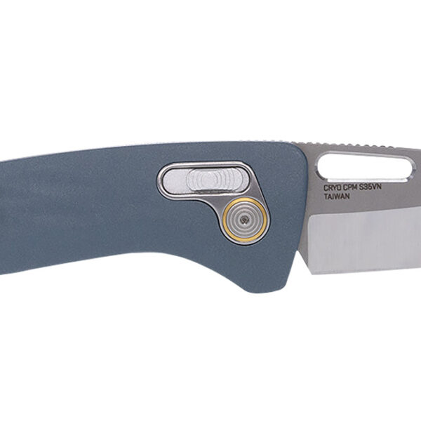 S.O.G SOG12730457 One-Zero XR 3.10″ Folding Plain Satin/Polished Cryo CPM S35VN Steel Blade/ Smoke Gray Sculpted Aluminum Handle