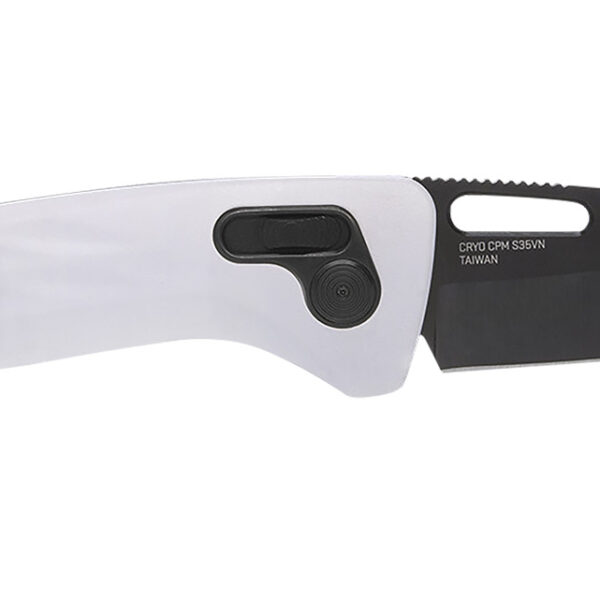 S.O.G SOG12730557 One-Zero XR 3.10″ Folding Plain Black Chrome Cryo CPM S35VN Steel Blade/ White Sculpted Aluminum Handle