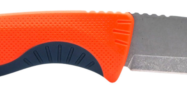 S.O.G SOG17410341 Aegis FX  3.70″ Fixed Drop Point Plain Satin 4116 Krupp SS Blade, Recue Red w/Indigo Accents GRN Handle, Includes Sheath