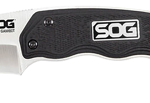 S.O.G SOG-GB1001-C Gambit  2.58″ Fixed Sheepsfoot Plain Satin Polished 7Cr17MoV SS Blade Black GRN Handle Includes Sheath