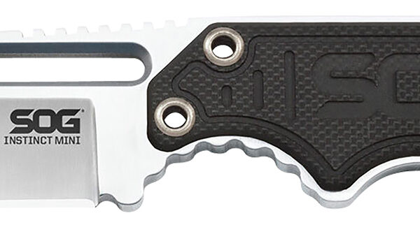 S.O.G SOG-NB1002-C Instinct Mini 1.90″ Fixed Clip Point Plain Satin Polished 5Cr15MoV SS Blade Black/Silver G10/SS Handle Includes Lanyard/Sheath